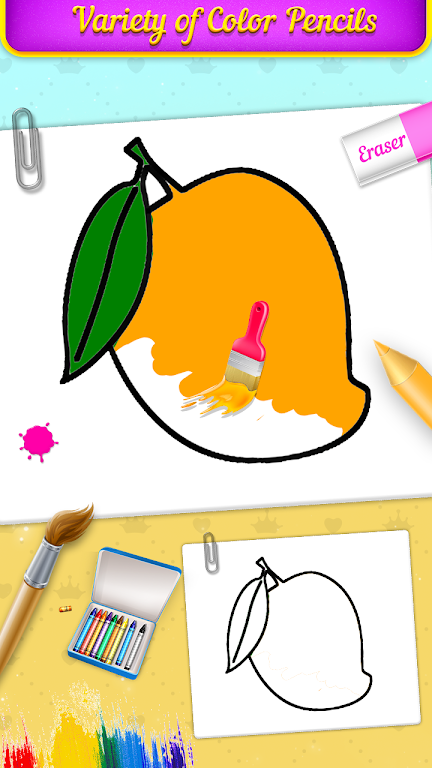 Fruits Coloring Book & Drawing Скриншот 3