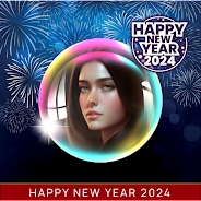 Happy New Year 2024 PhotoFrame Скриншот 3