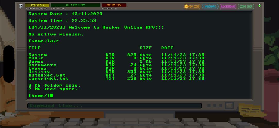 Hacker Online RPG Captura de tela 3