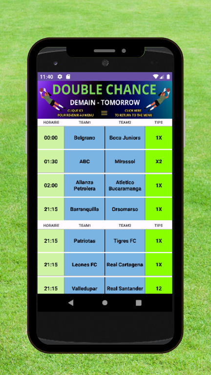 Football Double Chance स्क्रीनशॉट 2