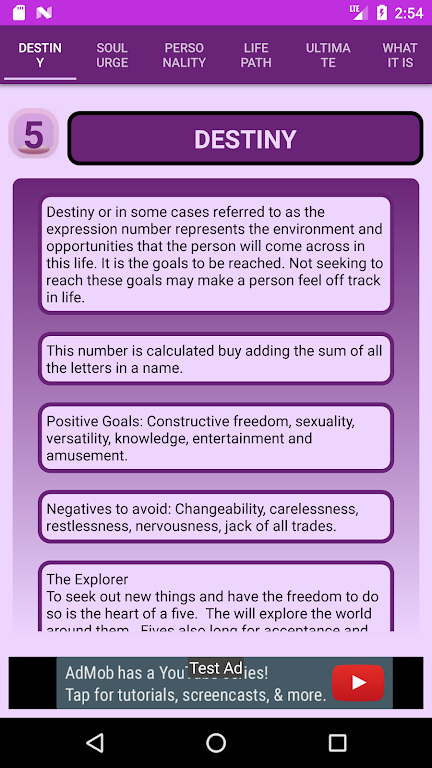 Pythagorean Numerology Calculator Screenshot 3