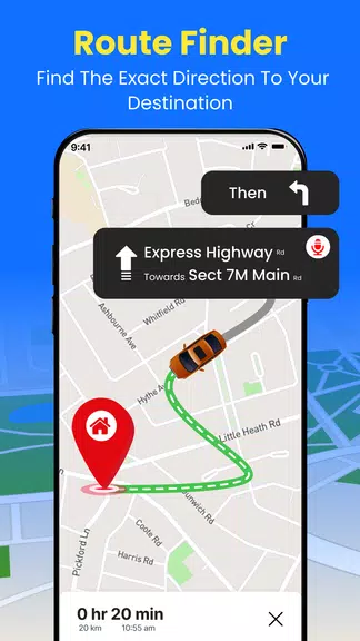 GPS 地球 地図 ライブ ナビゲーション スクリーンショット 1