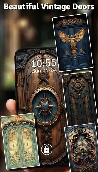 Vintage Door Lock Screen Capture d'écran 3