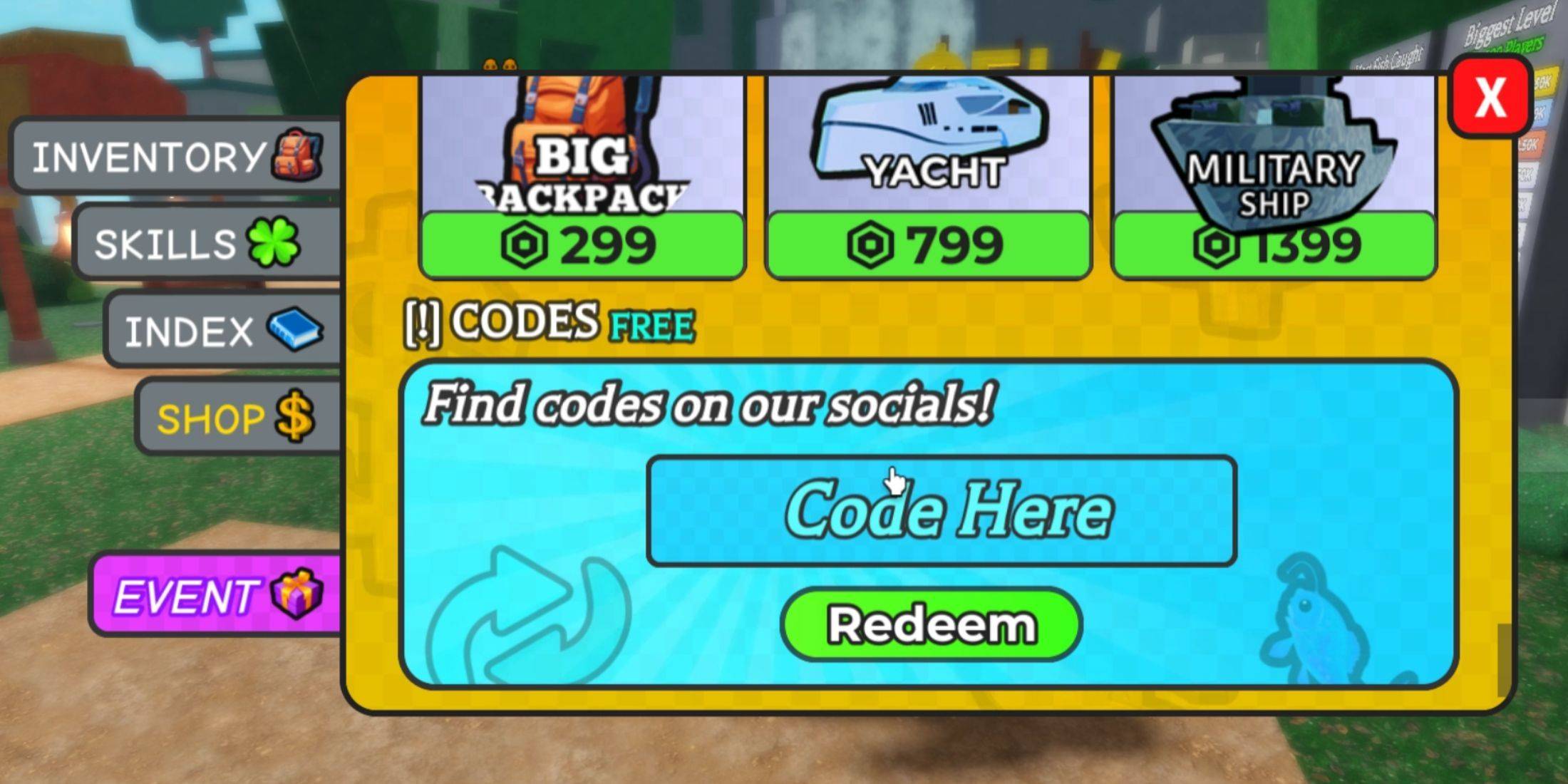 Redeeming Go Fishing Codes