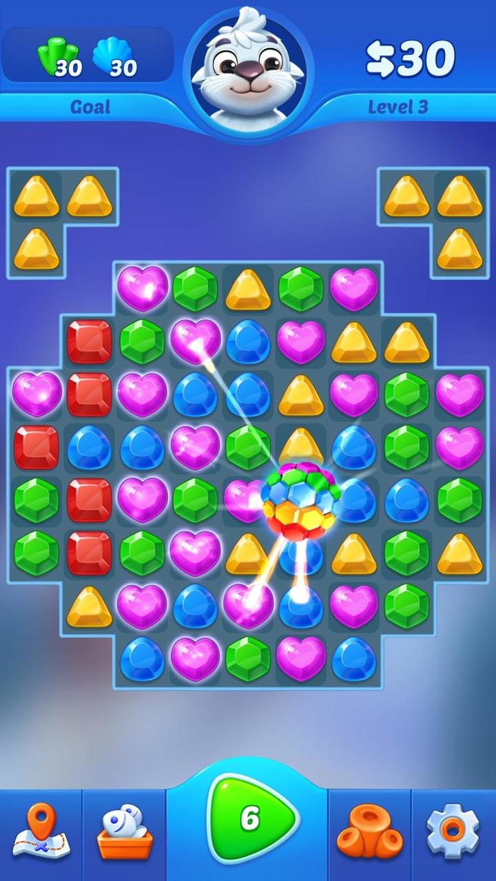 Jewel crush - match 3 game Captura de tela 2