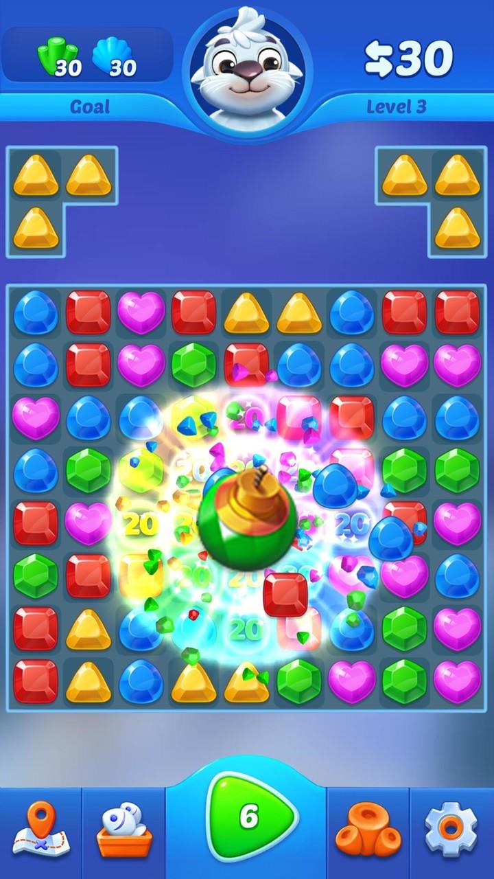 Jewel crush - match 3 game Captura de tela 3