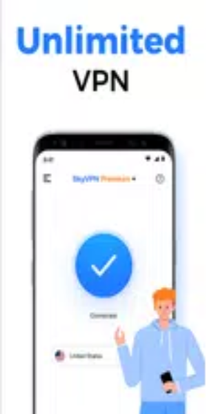 SkyVPN - VPN rápido e seguro Captura de tela 3