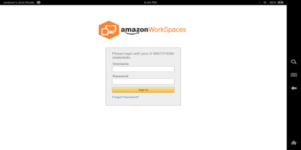 Amazon WorkSpaces Capture d'écran 1