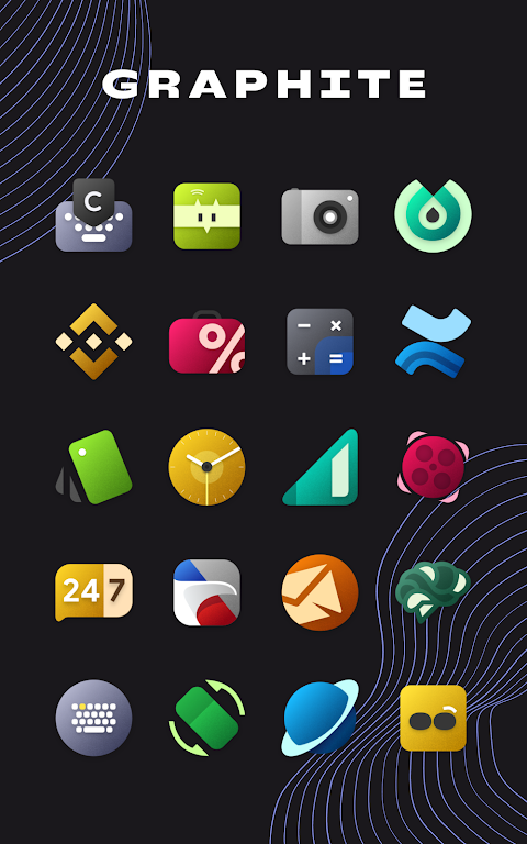 Graphite Icon Pack Mod スクリーンショット 2