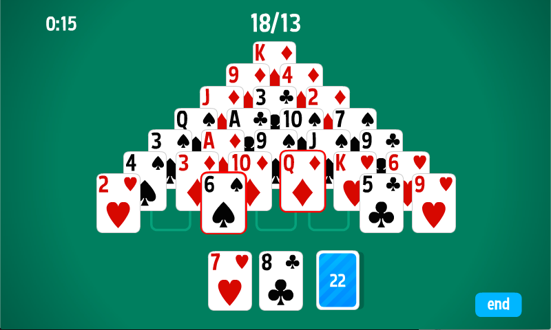 Pyramid Solitaire HD card game स्क्रीनशॉट 4