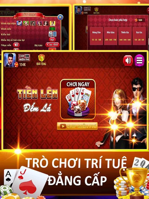 Tiến lên đếm lá - Thirteen - tien len offline スクリーンショット 1