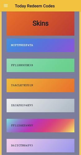 Redeem Codes Screenshot 3