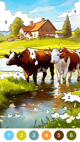 Farm Country Color By Number स्क्रीनशॉट 3