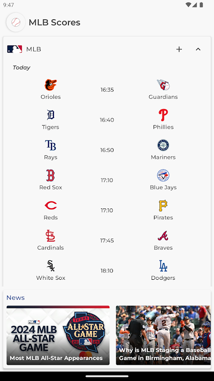 MLB Scores स्क्रीनशॉट 1
