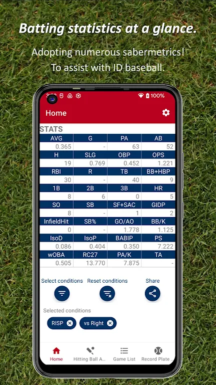 Batting STATS Manager Captura de pantalla 1