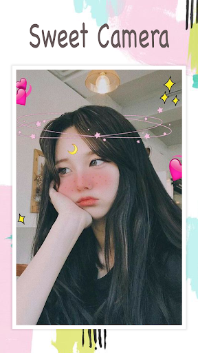 Live face sticker sweet camera Captura de tela 1