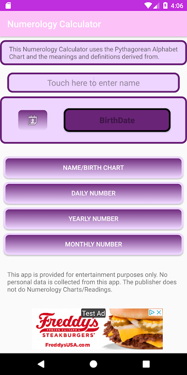 Pythagorean Numerology Calculator Screenshot 1