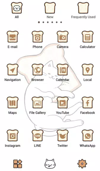 Cute Wallpaper Bread Cat Theme Capture d'écran 3