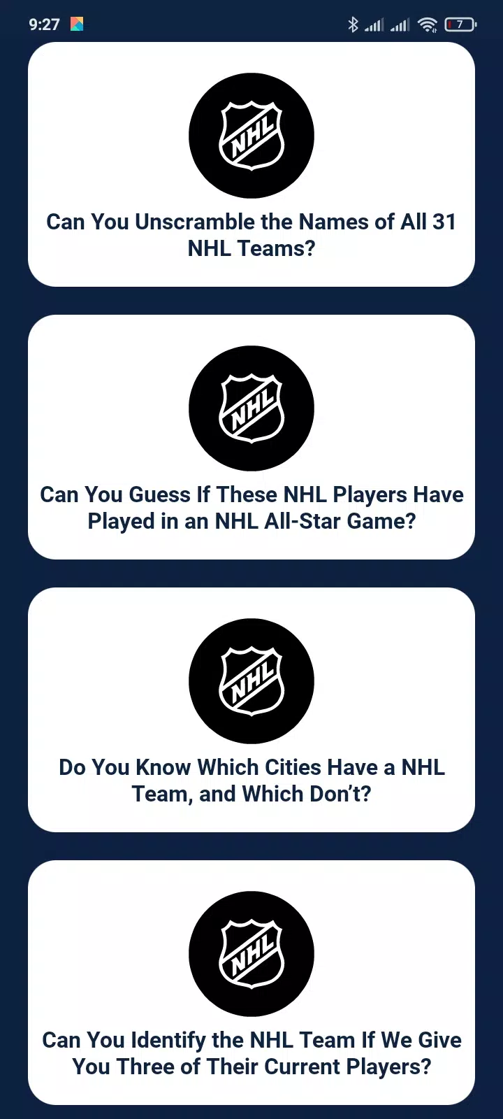 Trivia Game For NHL Addict! Capture d'écran 1