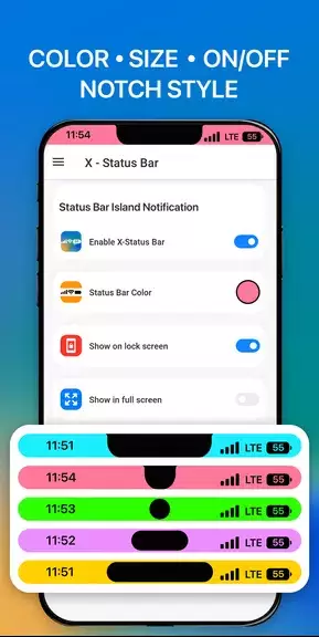 iCenter iOS 16: X - Status Bar स्क्रीनशॉट 4