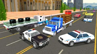 Transporter Truck Driving 3D Captura de tela 2