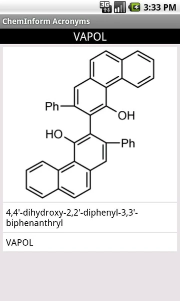 ChemInform Acronyms Capture d'écran 1