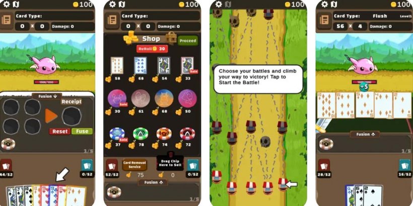 Slay The Poker, now available on iOS, combines poker, monster collecting, and roguelike deck building