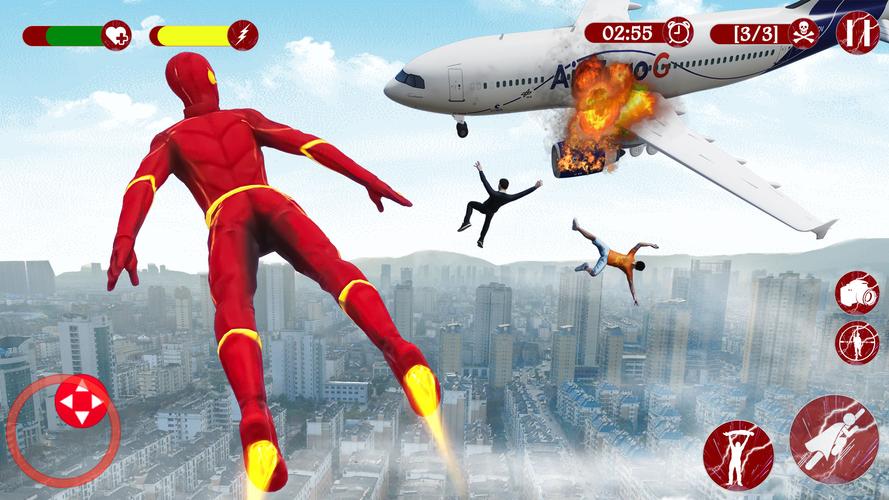 Super Speed: Flying Hero Games Captura de pantalla 3