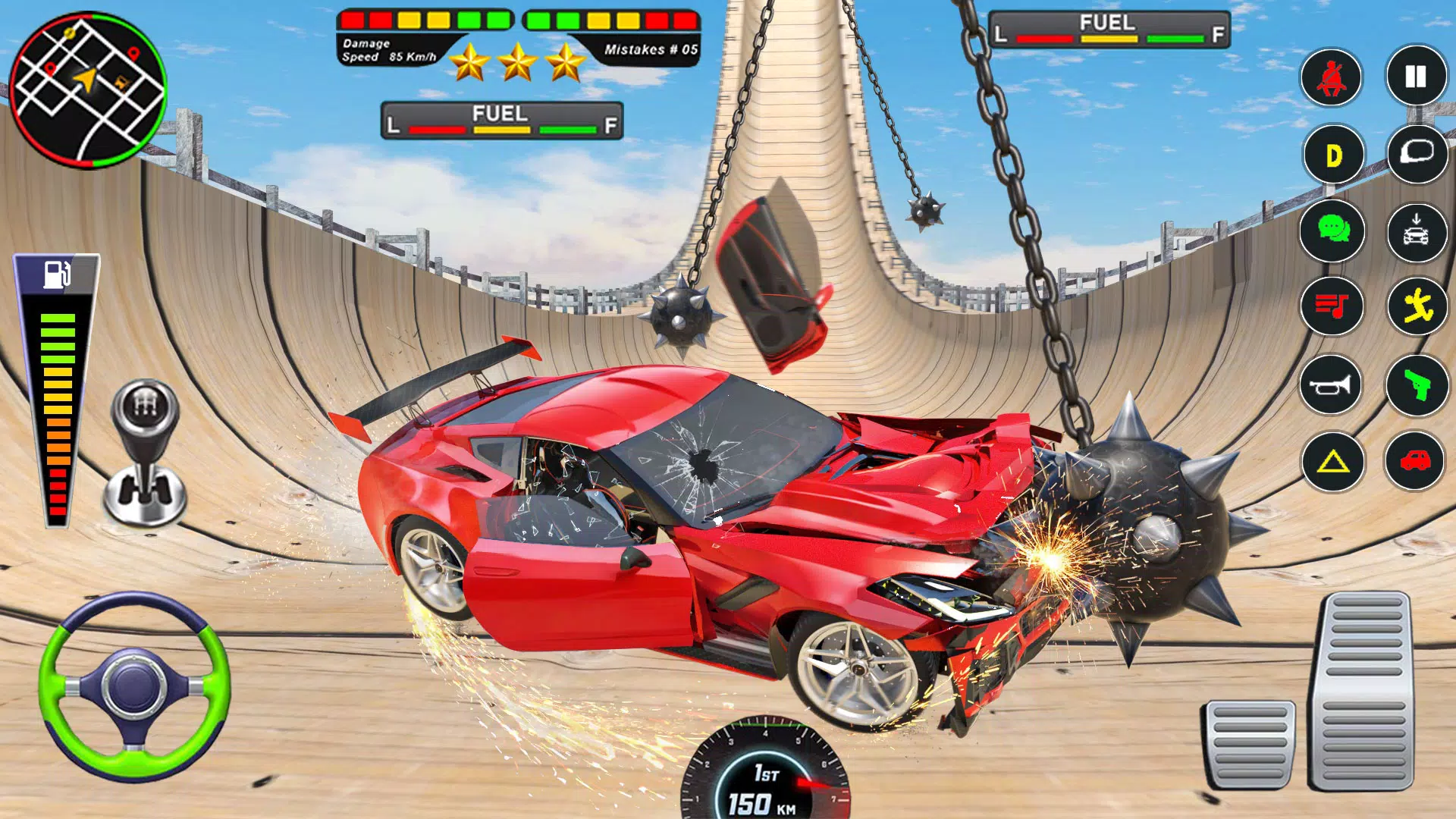 Mega Ramp Car Crash Simulator Captura de pantalla 2