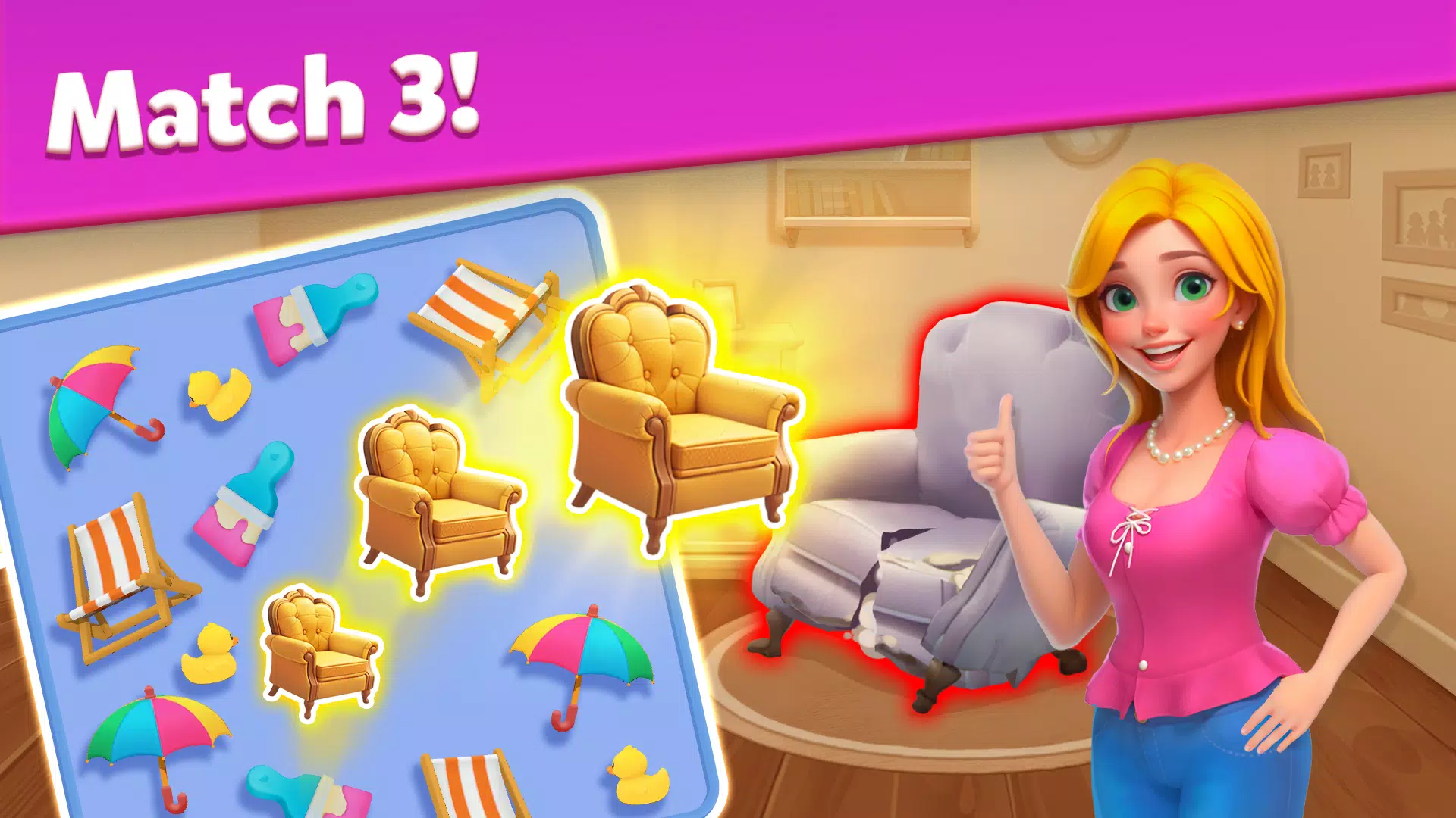 Triple Match Town: 3D Match Captura de tela 2