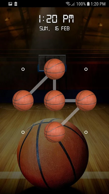 Basketball Screen Lock Pattern स्क्रीनशॉट 1