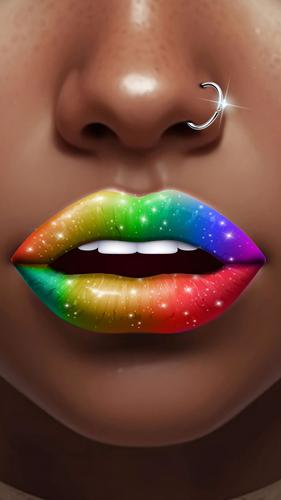 Lip Art Beauty DIY Makeup Game 스크린샷 2