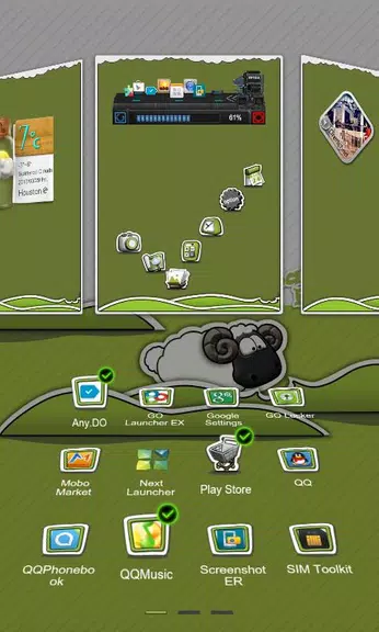 Next Launcher Theme P.Sheep 스크린샷 4