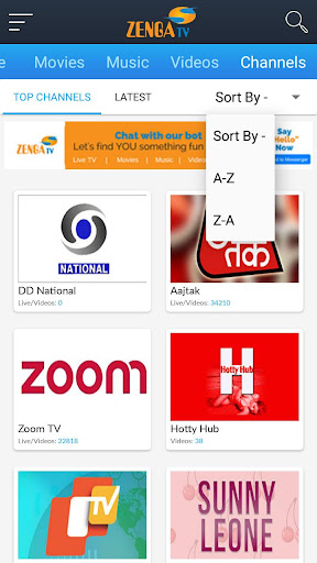 ZengaTV Mobile TV Live TV Captura de pantalla 4