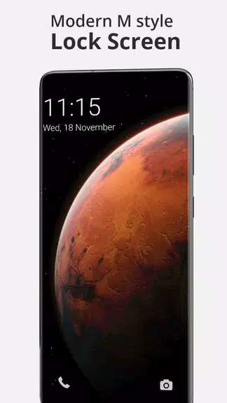 Modern Mi style Lock Screen Captura de pantalla 1