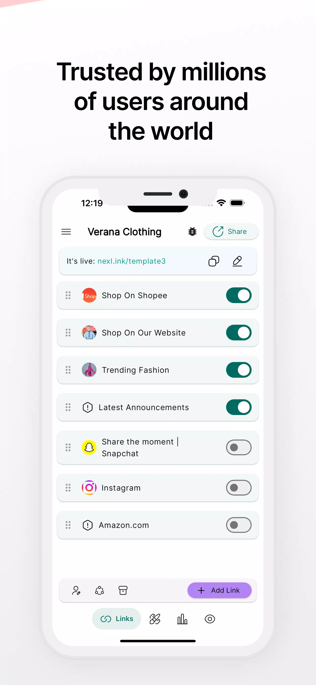 Linktree in Bio Site: NexLink Screenshot 3
