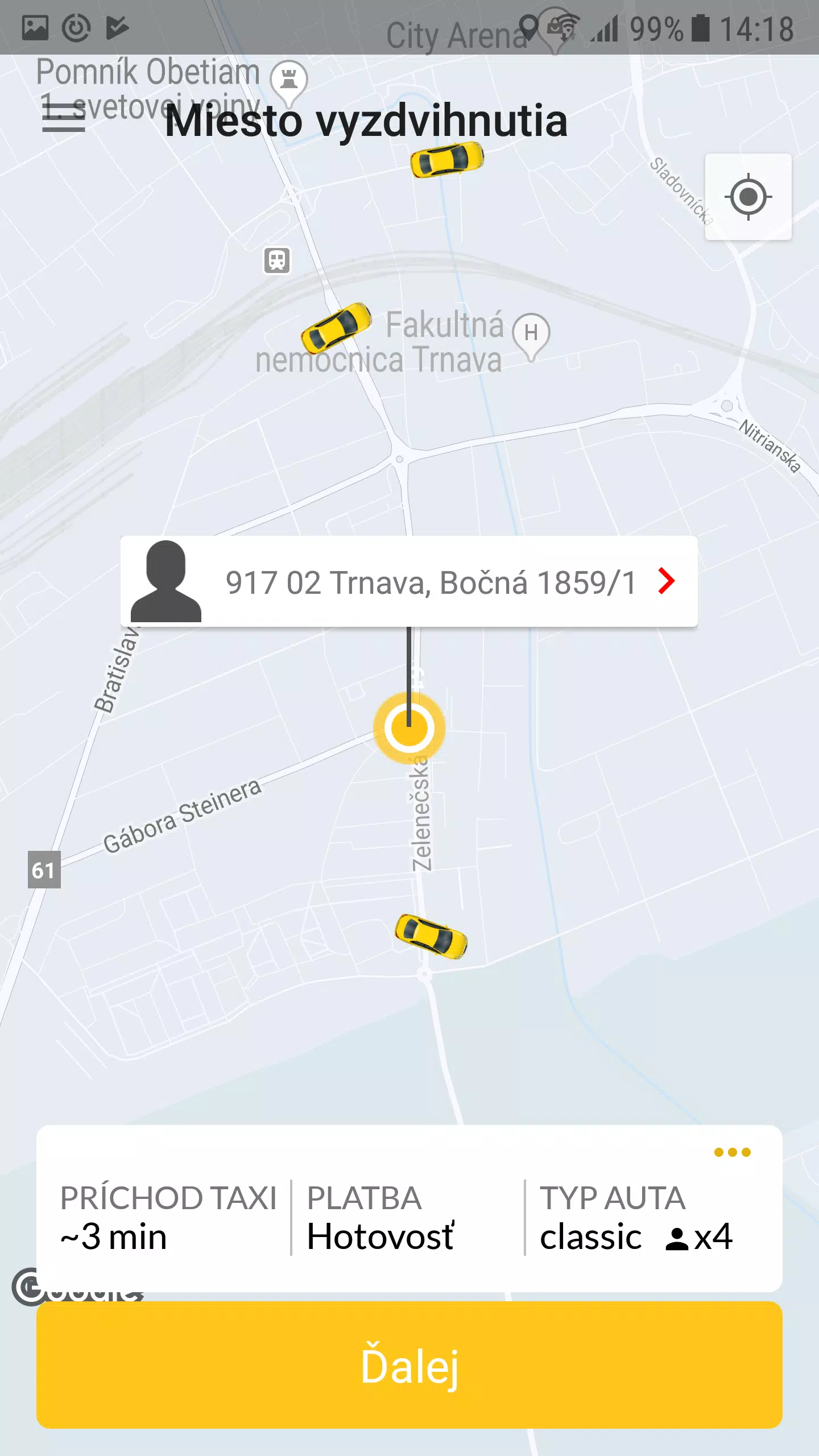 Yellow Taxi Trnava應用截圖第2張