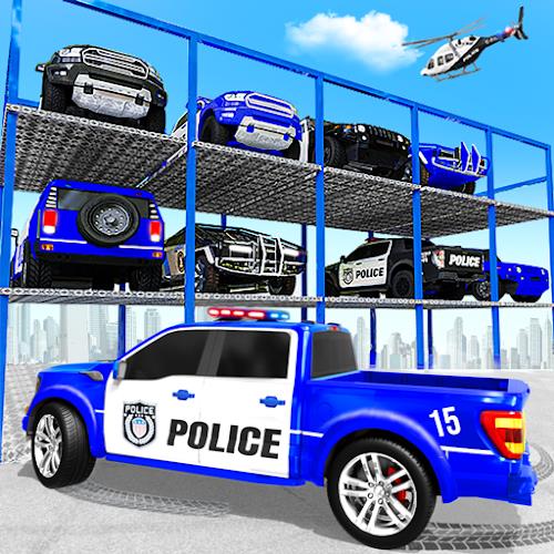 Multi Level Police Car Parking Captura de tela 1