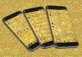 SMS Messages GlitterGold Glass Captura de pantalla 1