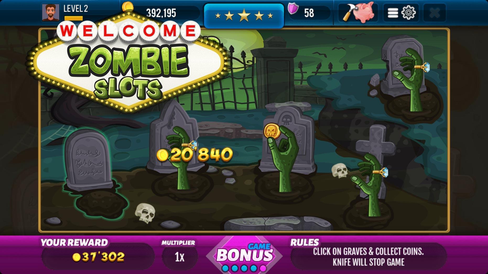 Zombie Casino Slot Machine Capture d'écran 3