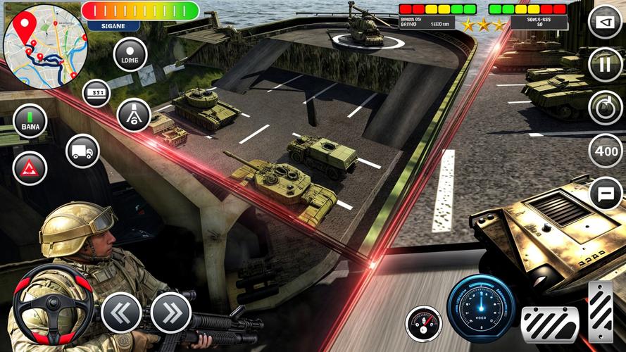 Army Transport Tank Ship Games Captura de tela 2