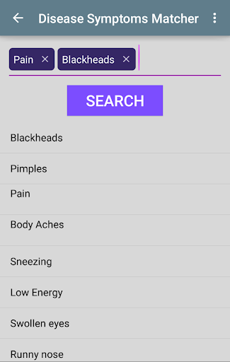Disease Symptoms Matcher Скриншот 2