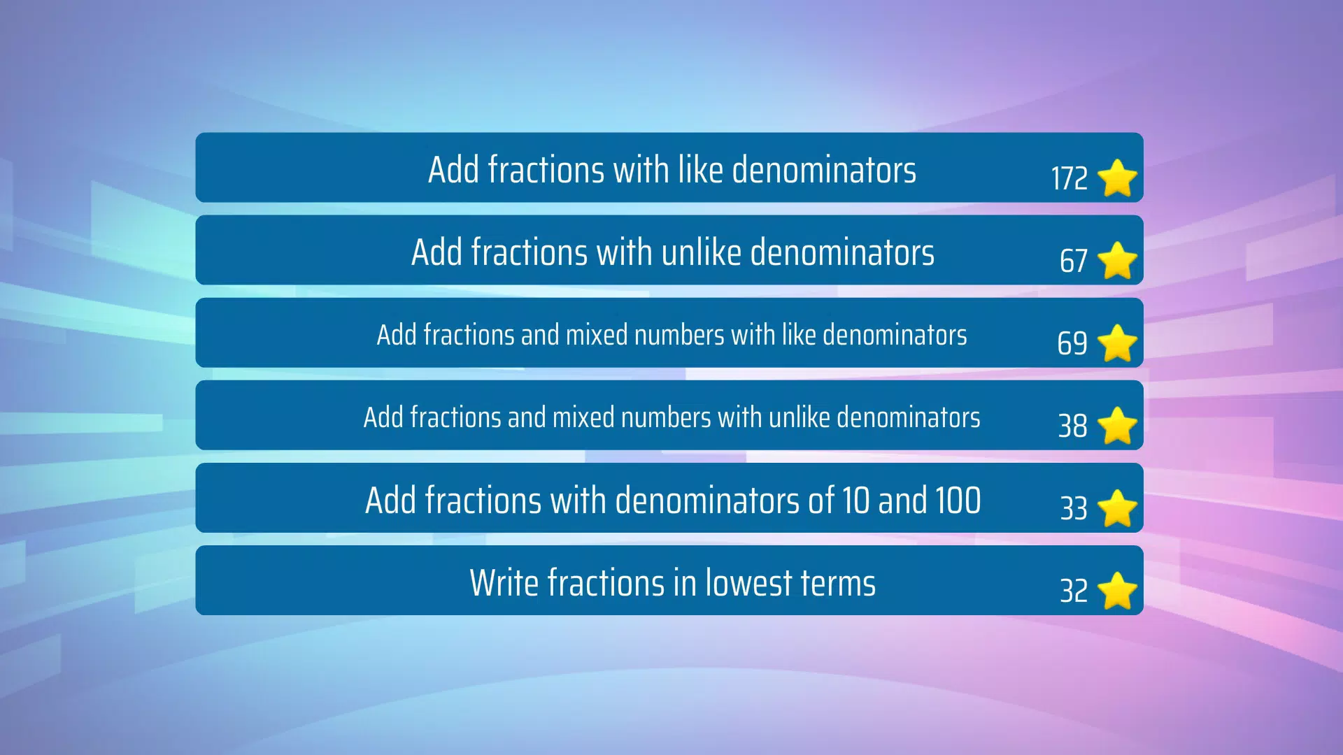 Adding Fractions Math Game应用截图第1张