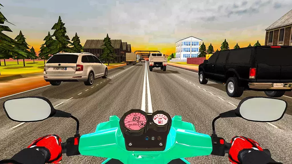 Highway Traffic Rider - 3D Bik スクリーンショット 1