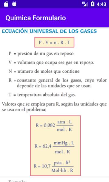 Química Formulario Capture d'écran 4