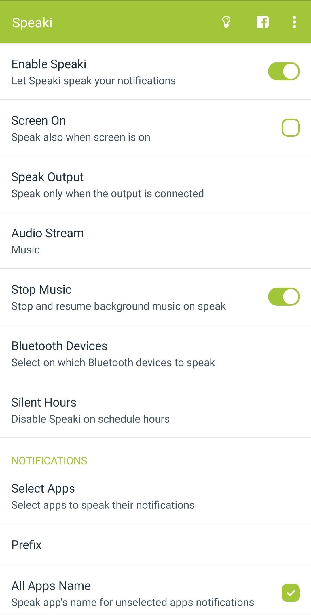 Speaki - Voice Notifications应用截图第1张