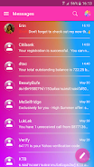 SMS Messages Glass Gradient Captura de pantalla 2