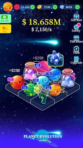 Planet evolution:idle merge Скриншот 1