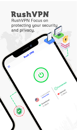 Rush VPN - Secure and Fast VPN スクリーンショット 1