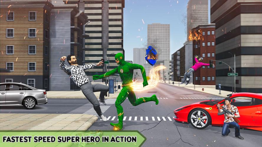 Super Speed: Flying Hero Games Captura de pantalla 4